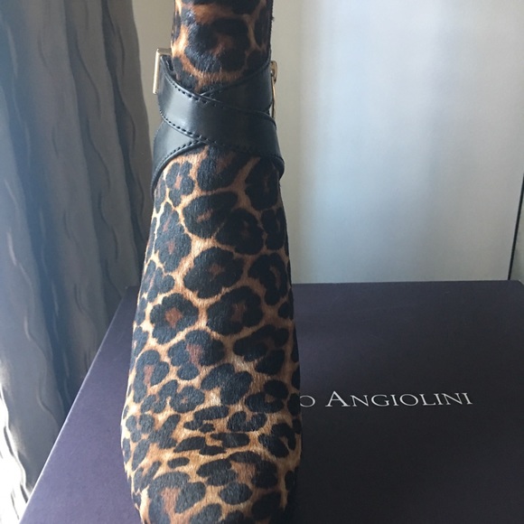 Enzo Anglioini leopard Ponyhair boots ‘NEW’ - Picture 4 of 8